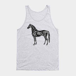 Beautiful Black Race Horse Tank Top